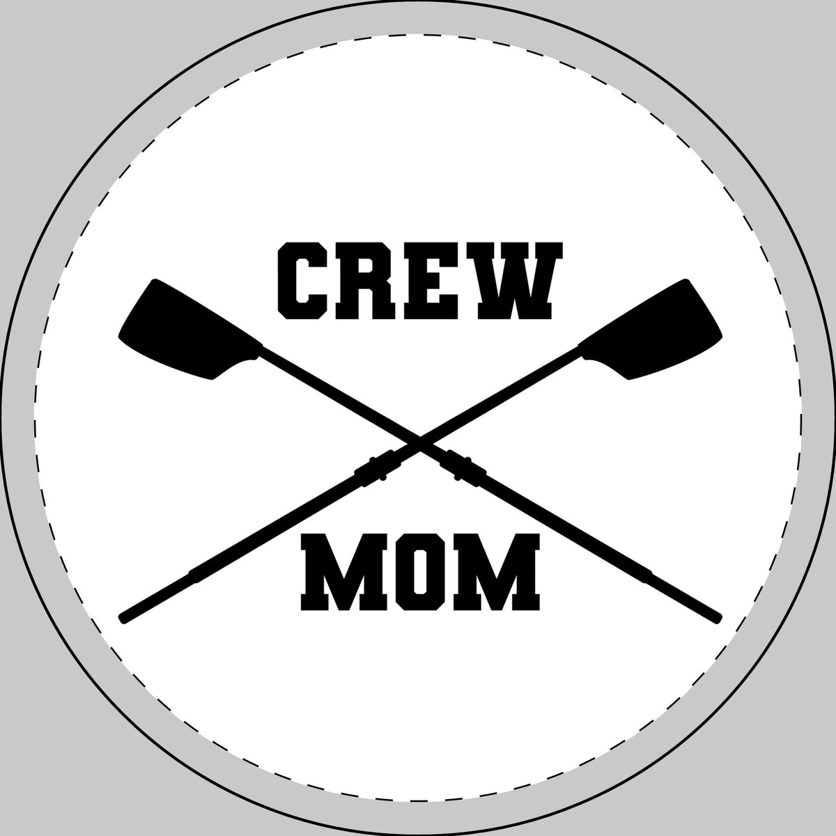 Crew Mom - Round Car Magnet